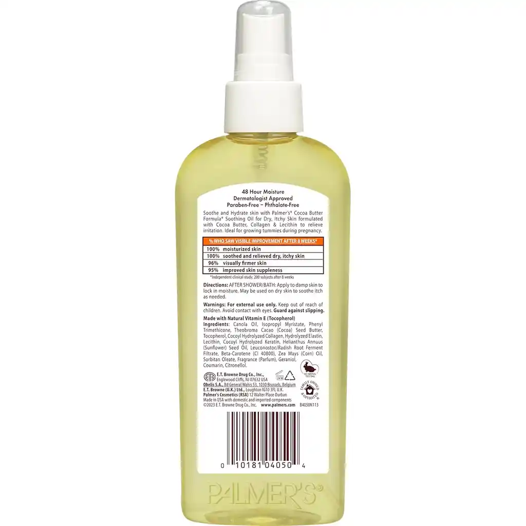 Aceite Calmante Palmers Comezon Y Piel Seca Embarazo 150 Ml