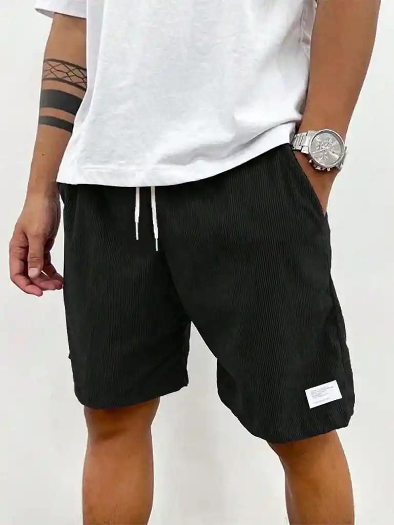 Bermudas,shorts Casuales De Corduroy Para Hombres