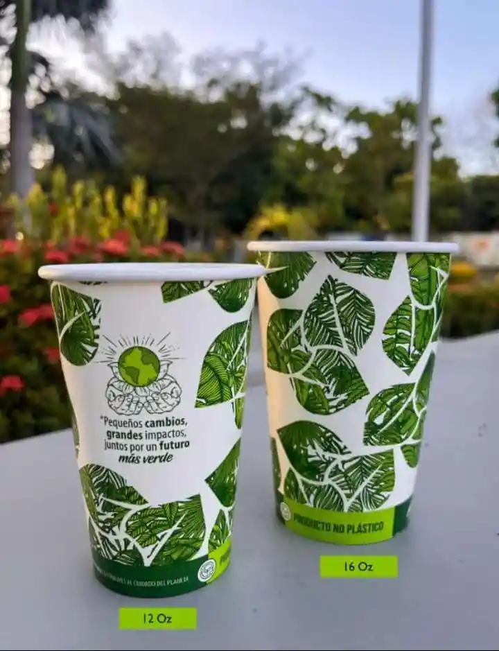 Vaso De Papel 12 Onzas X 50 Unidades - Compostables Y Biodegradable