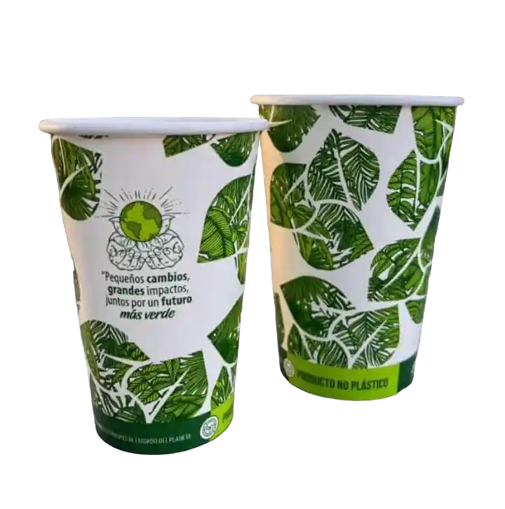 Vaso De Papel 12 Onzas X 50 Unidades - Compostables Y Biodegradable
