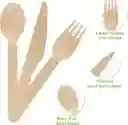 Tenedor Biodegradable De Bambú X 100 Unidades - Compostable Ecolovers