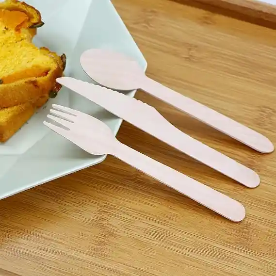 Tenedor Biodegradable De Bambú X 100 Unidades - Compostable Ecolovers