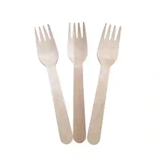 Tenedor Biodegradable De Bambú X 100 Unidades - Compostable Ecolovers