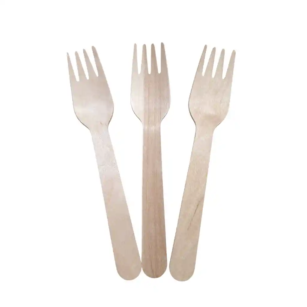 Tenedor Biodegradable De Bambú X 100 Unidades - Compostable Ecolovers