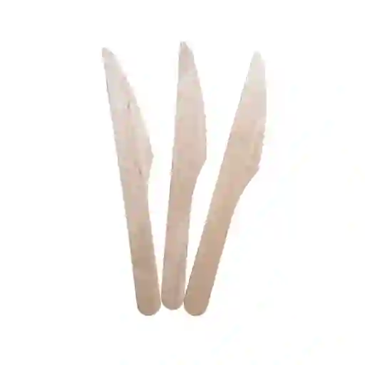 Cuchillo Biodegradable De Bambú X 100 Unidades - Compostable Ecolover