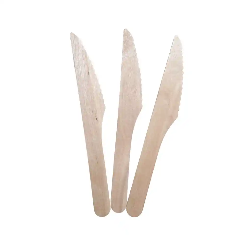 Cuchillo Biodegradable De Bambú X 100 Unidades - Compostable Ecolover