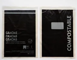 Bolsa De Maíz Para Envíos Negra X 50 Unidades