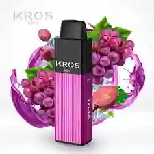 Vape Desechable Kros Mini 4.000 Puffs Grape Ice 5% Nic.