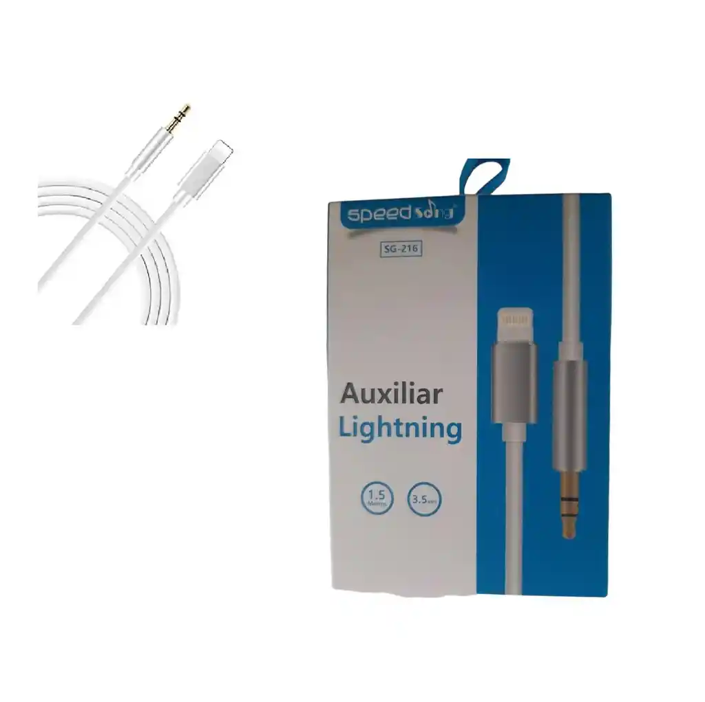 Cable Sg216 Lightning Audio A Auxiliar 3.5mm Para Iphone