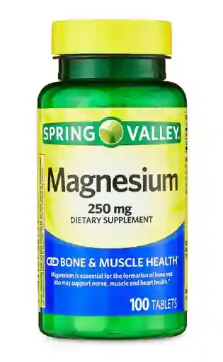 Spring Valley Magnesio 250 Mg 100 Tabletas