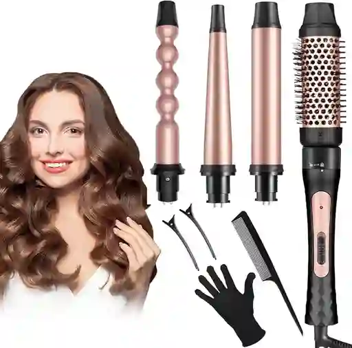 Pinza Rizador 6 En 1 Para Cabello Múltipeinados