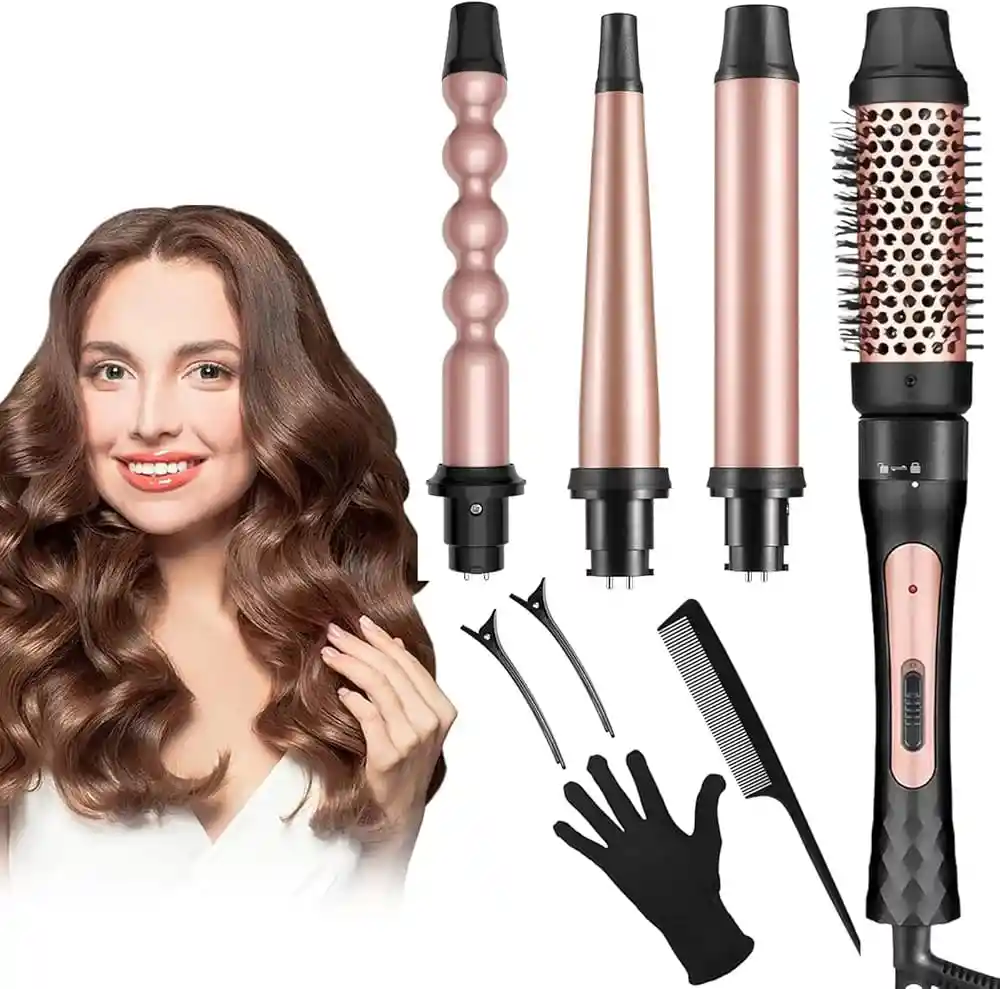 Pinza Rizador 6 En 1 Para Cabello Múltipeinados