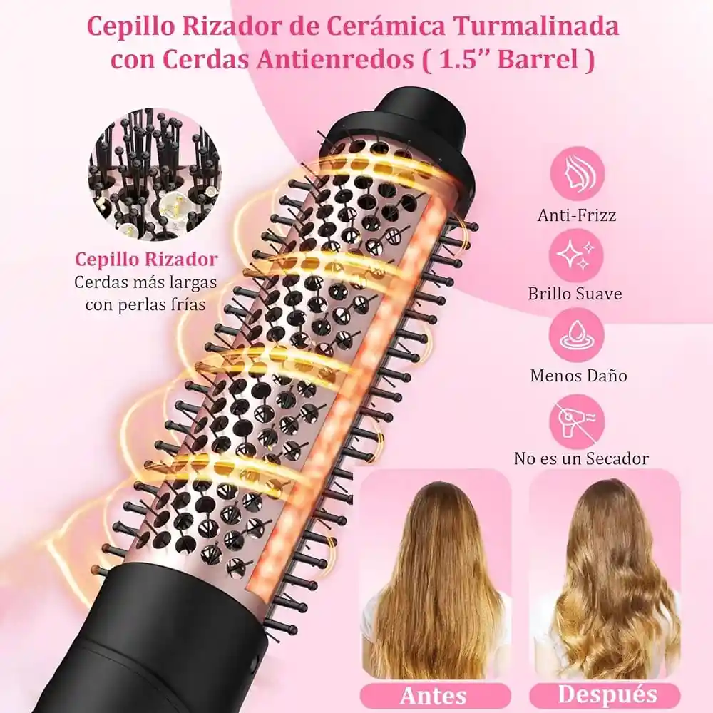 Pinza Rizador 6 En 1 Para Cabello Múltipeinados