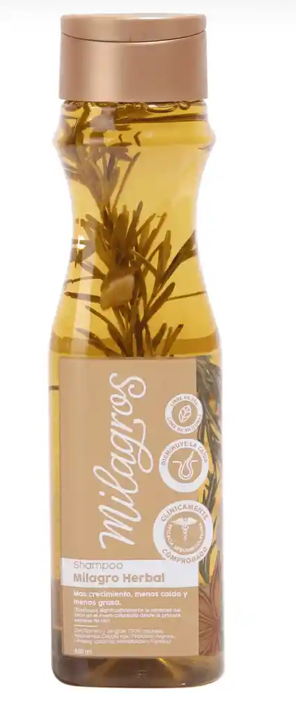 Shampoo Milagro Herbal Con Romero Milagros