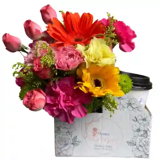 Caja Floral Con Café – Especial Día De La Madre