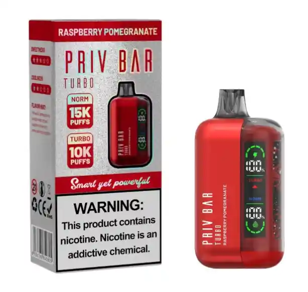 Vape 15.000 Puffs Priv Bar Raspberry Pomegranate