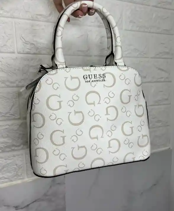 Bolso Crossbody Guess Mujer - Cartera Satchel Blanca Original