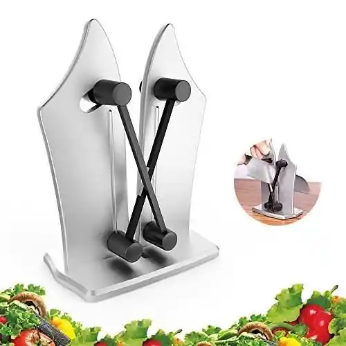 Afilador De Cuchillos En X En Acero Inoxidable