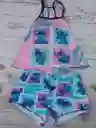 Pijama Short + Blusa Abierta Espalda