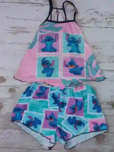 Pijama Short + Blusa Abierta Espalda