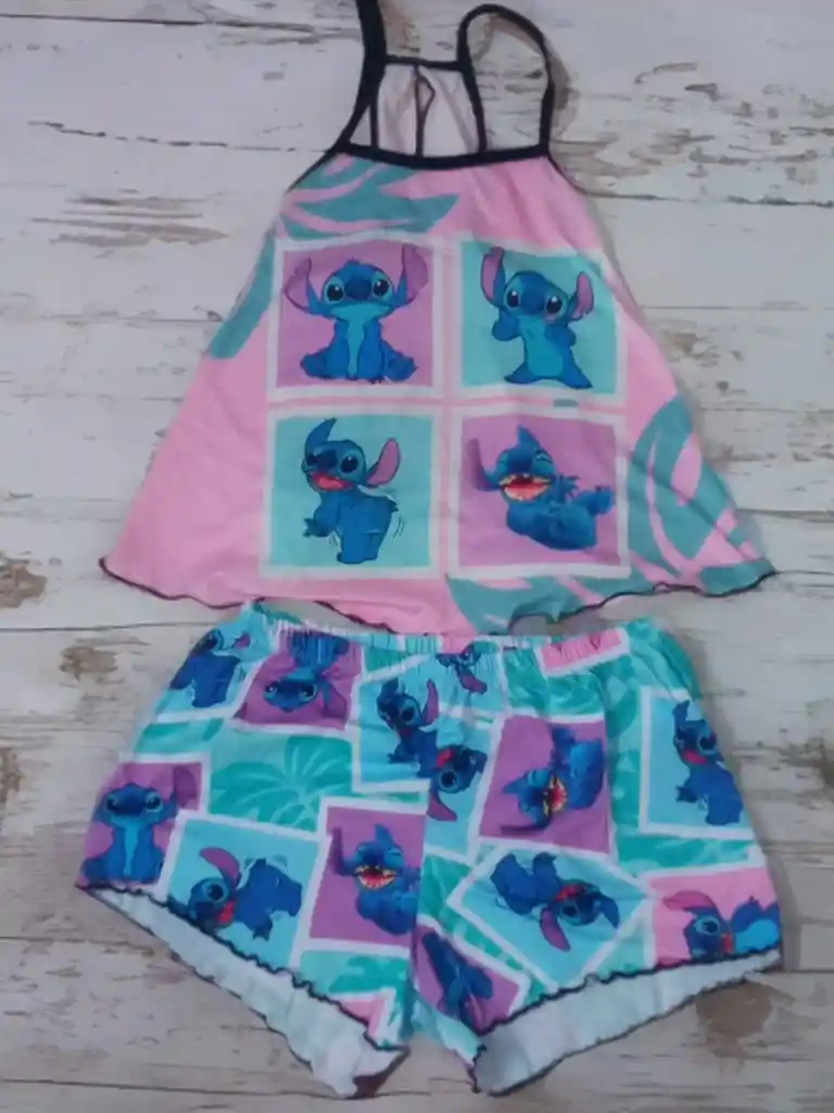 Pijama Short + Blusa Abierta Espalda