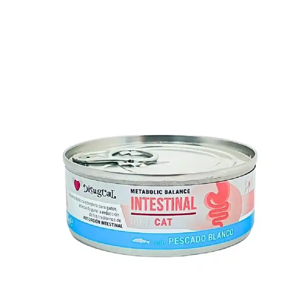 Disugual Cat Intestinal Diet - Pescado Blanco - Lata Por 85 Gr