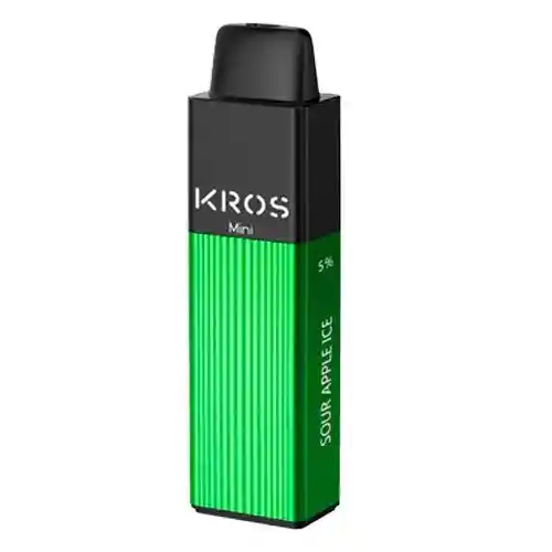 Vape Desechable Kros Mini 4.000 Puffs Sour Apple Ice 5% Nic.