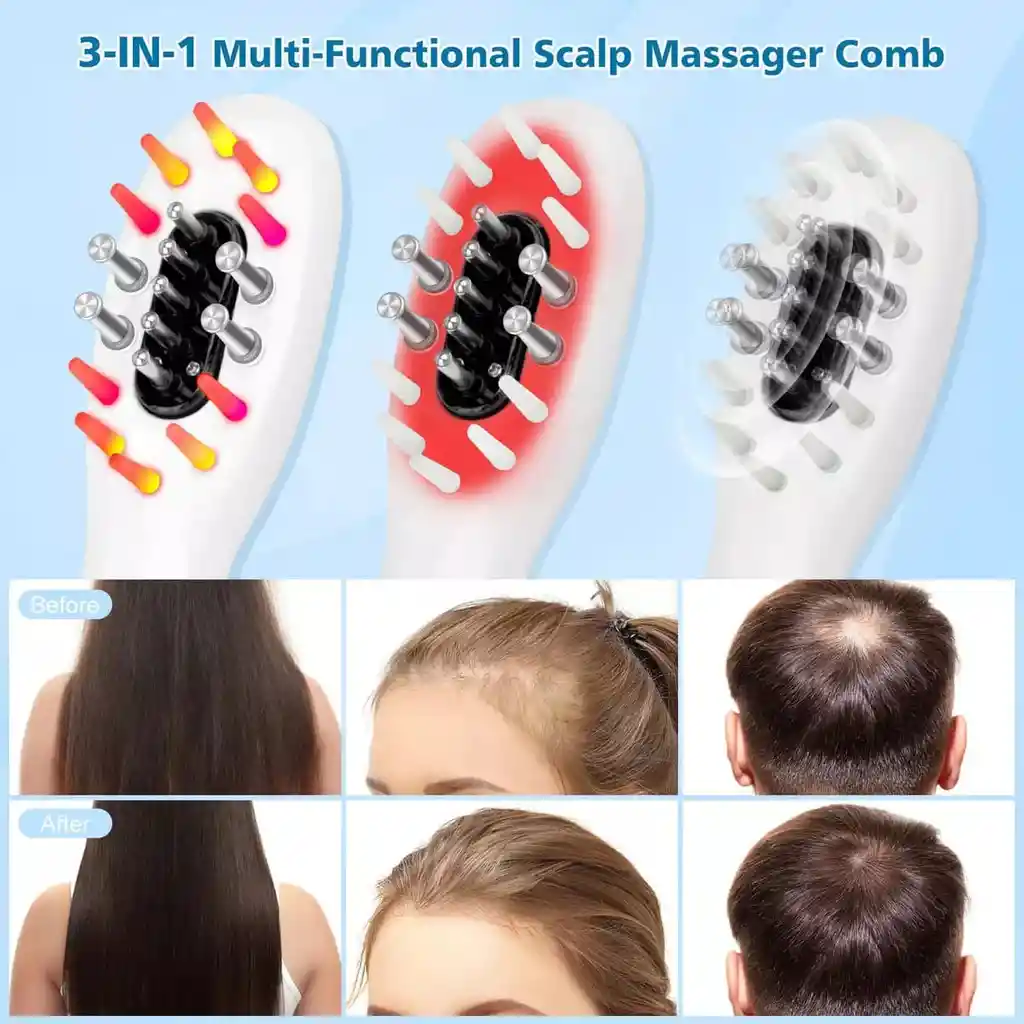 Peine Láser Para El Crecimiento Del Cabello, Terapia De Luz