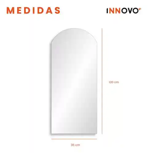 Espejo Pared Decorativo 120 Cm Alto Adhesivo Fácil Instalación No Vidrio