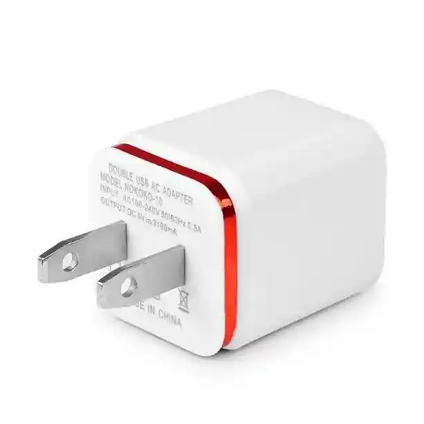 Cabezal 2.1a Y 3.1a Universal 2 Puertos Usb De Pared Adaptador De Viaje Para Teléfono