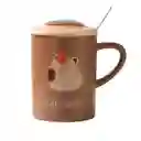 Mug Capibara Taza Cerámica Carpincho Tapa Adorable Café