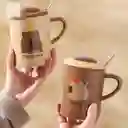 Mug Capibara Taza Cerámica Carpincho Tapa Adorable Café