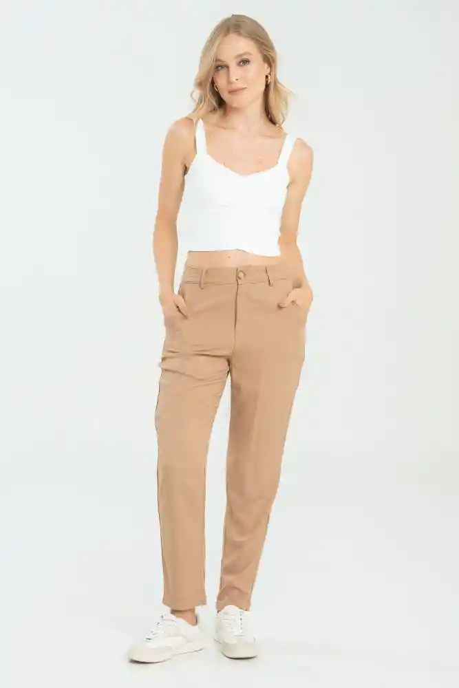 Pantalon Providencia Color Beige Oscuro Talla 8