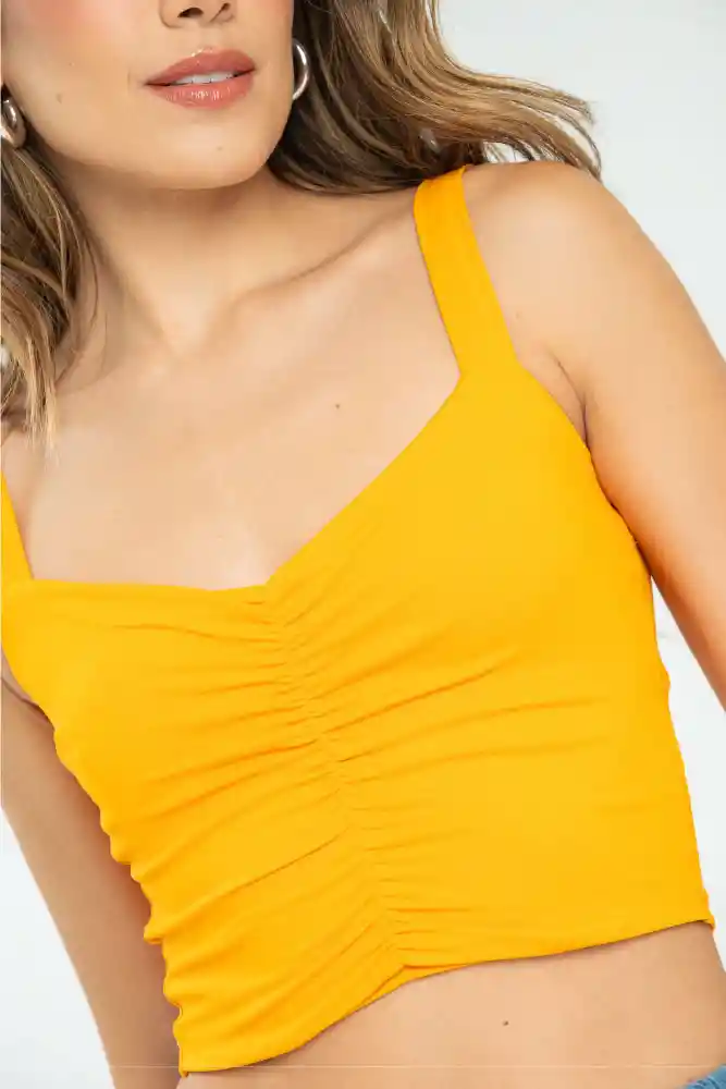 Top Azulu Color Amarillo Ocre Talla M