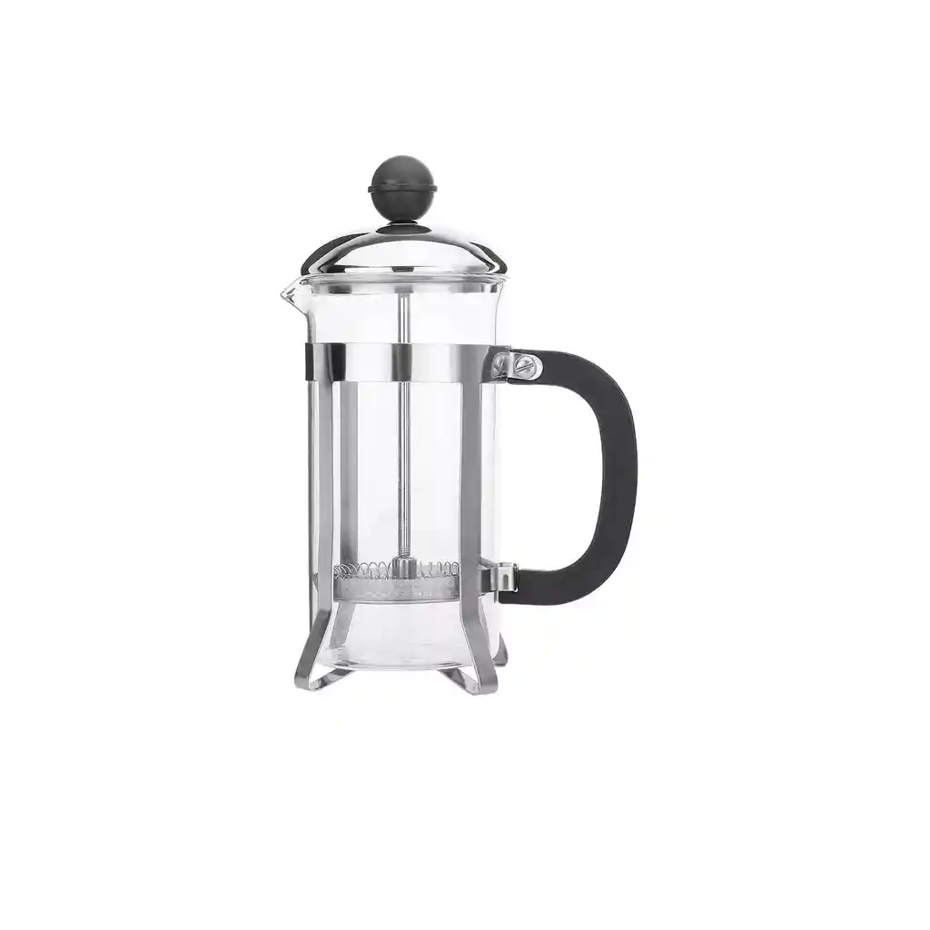 Cafetera Prensa Francesa 600ml En Vidrio - Color Plata