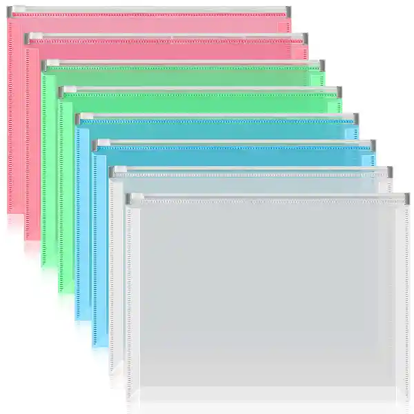 Sobre Plastico Cremallera A4 Verde