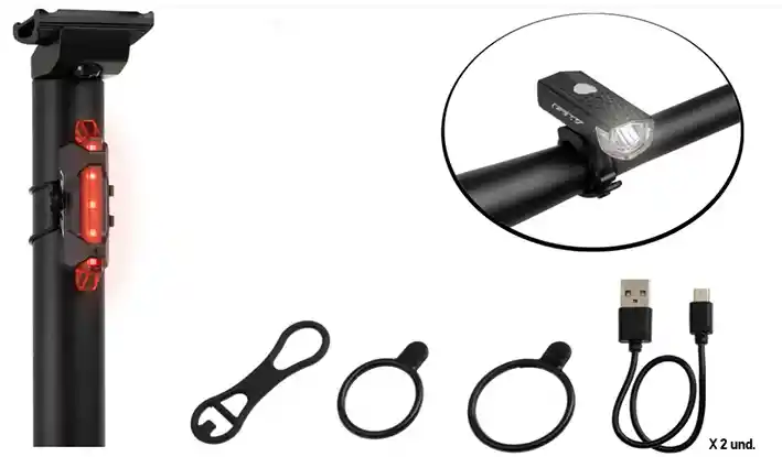 Combo Luces De Bicicleta Gw