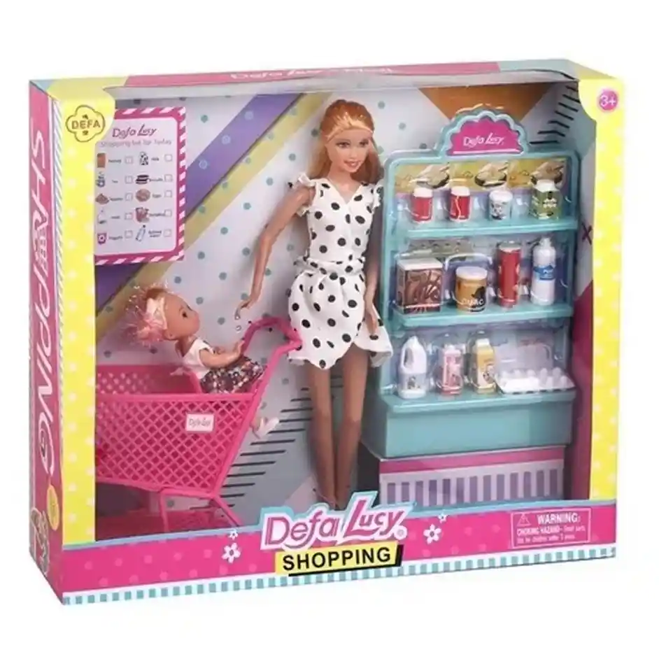 Muñeca Defa Lucy Dia De Shopping Con Accesorios