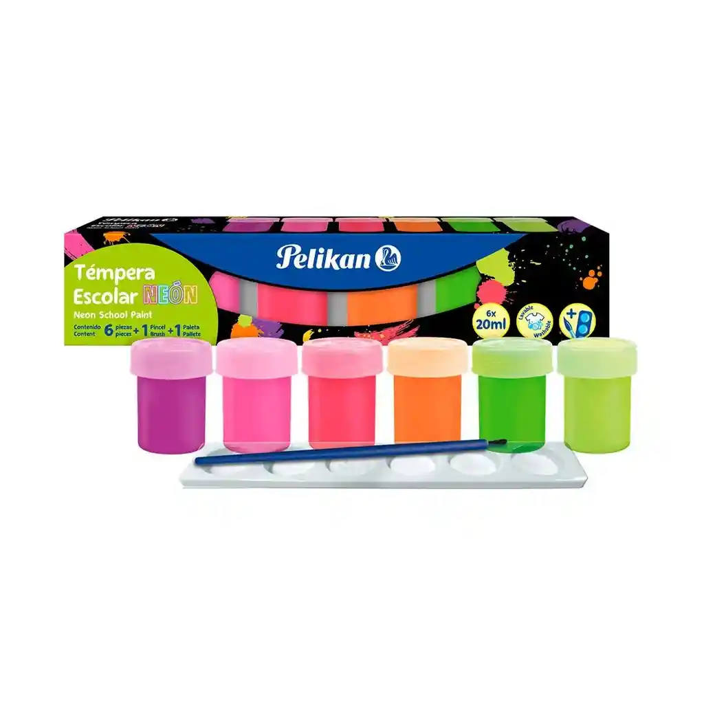 Tempera Escolar Neon