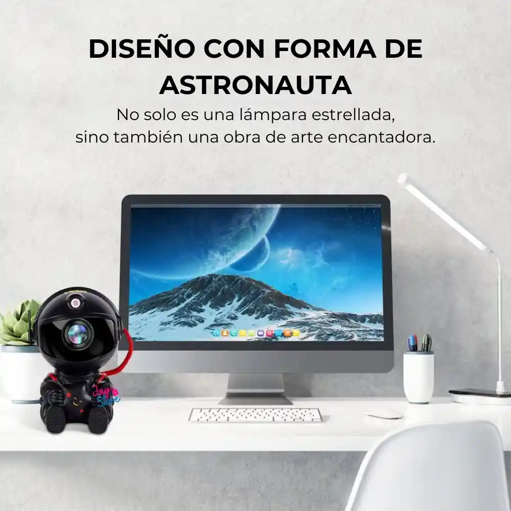 Lámpara Astronauta Proyector De Galaxia Nebulosa Estrellas