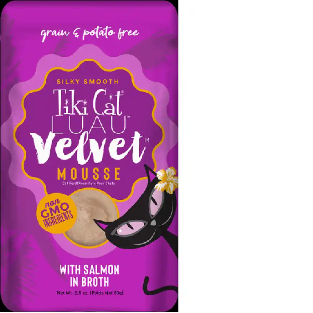 Tiki Cat Luau Velvet Mousse - Salmon En Caldo - 80 Gr - Pouch