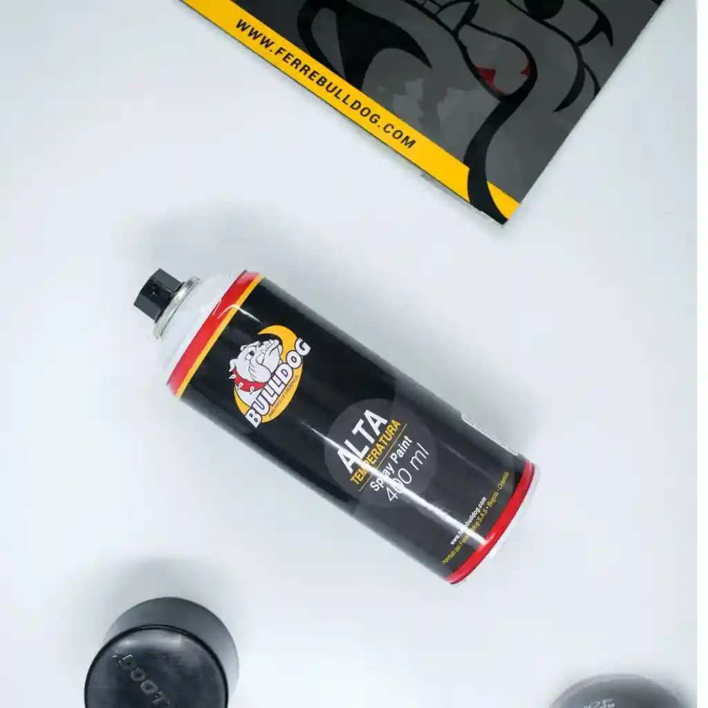 Pintura En Aerosol Alta Temperatura Negro Bulldog 400ml
