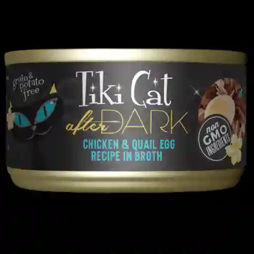 Tiki Cat After Dark - Pollo Y Huevo De Codorniz En Caldo - 80 Gr - Lata