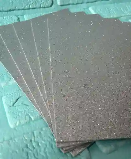 Fomi Plateado Escarchado 1/8