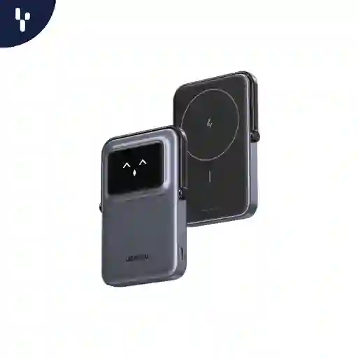 Cargador Inalámbrico Ugreen 20w 5000mah X1 Usb-c Magnética Power Bank Color Negro