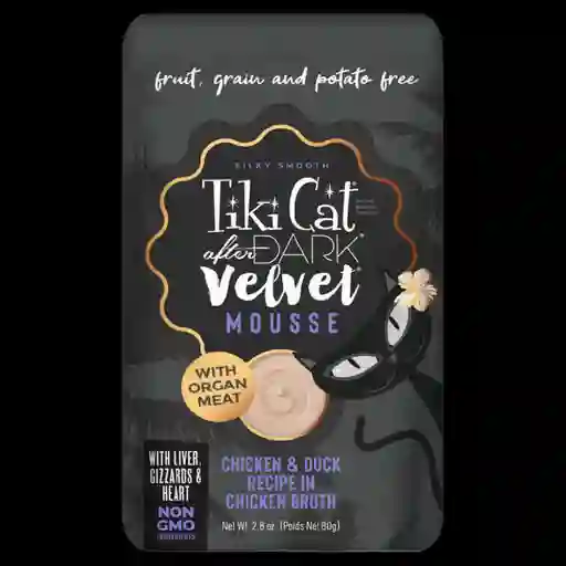 Tiki Cat After Dark Velvet Mousse - Pollo Y Pato En Caldo De Pollo - 80 Gr - Pouch