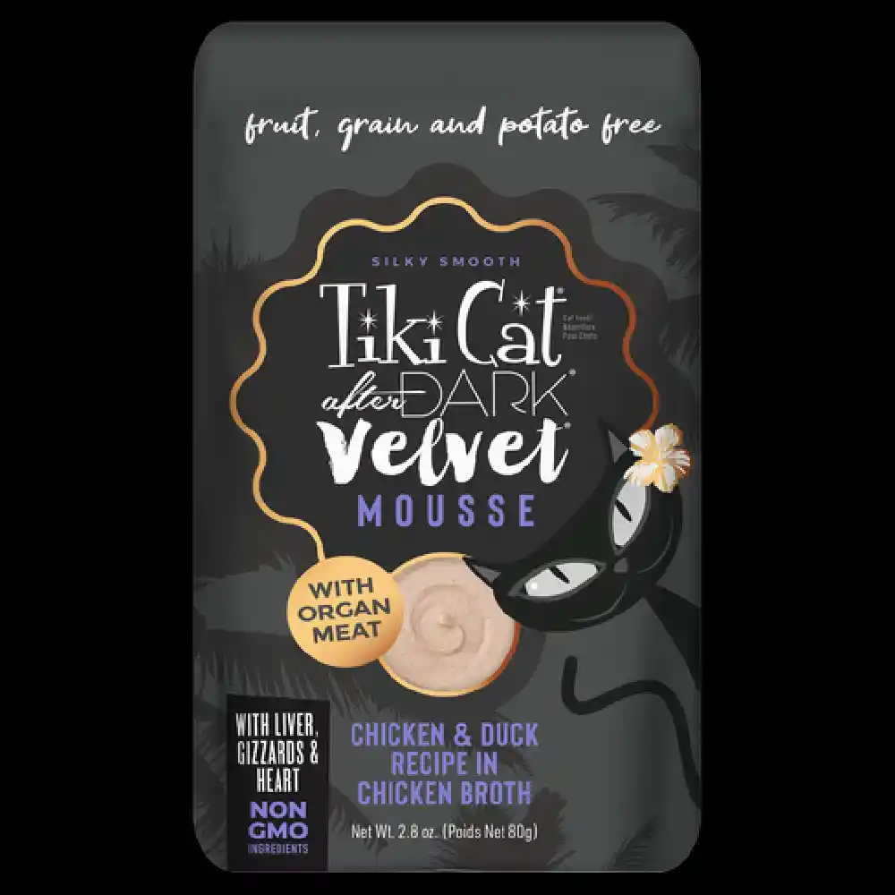 Tiki Cat After Dark Velvet Mousse - Pollo Y Pato En Caldo De Pollo - 80 Gr - Pouch