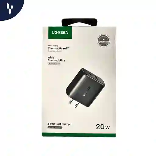 Cargador Ugreen 20w 1usb-a + 1usb-c (sin Cable)