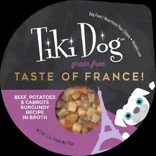 Tiki Dog Petites -taste Of France Carne Burgundy - 85 Gr - Bandeja