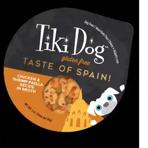 Tiki Dog Petites -taste Of Spain Pollo Y Camaron Paella - 85 Gr - Bandeja